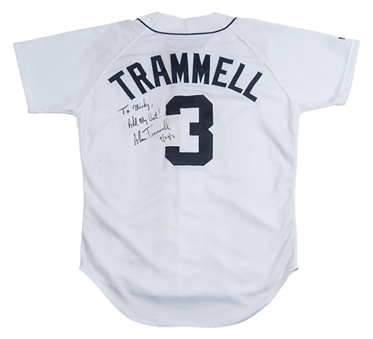 1996 Alan Trammell Game Used and Signed Jersey From His Last Major League Game (JSA) (LOA From Tigers Contest Winner)